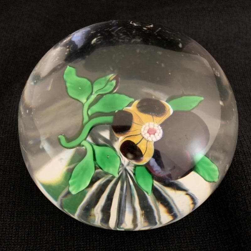 1850s スーパーアンティーク バカラ パンジー ペーパーウェイト