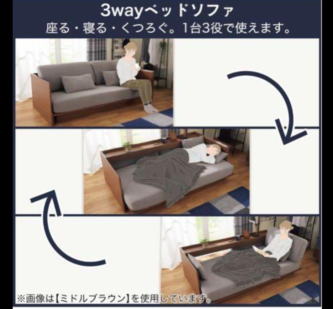 3wayソファベット　ニトリ