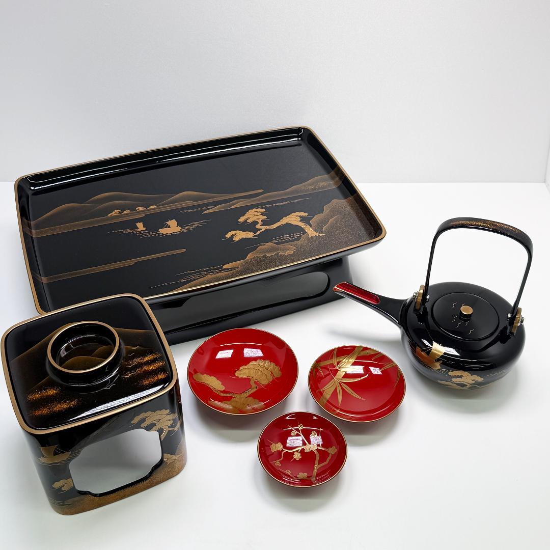 輪島塗 塩安製 屠蘇器 共箱 杉谷雅輔 号松芯