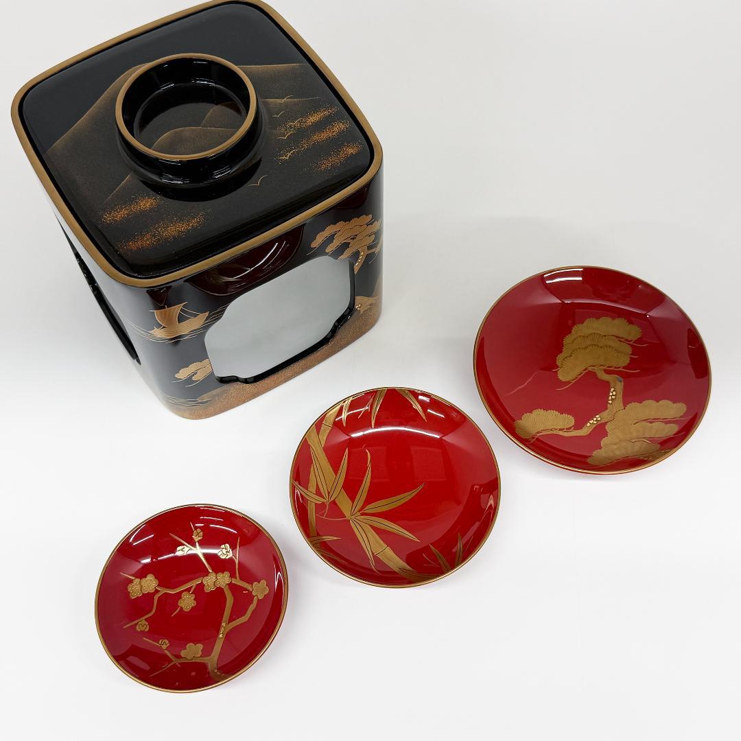 輪島塗 塩安製 屠蘇器 共箱 杉谷雅輔 号松芯