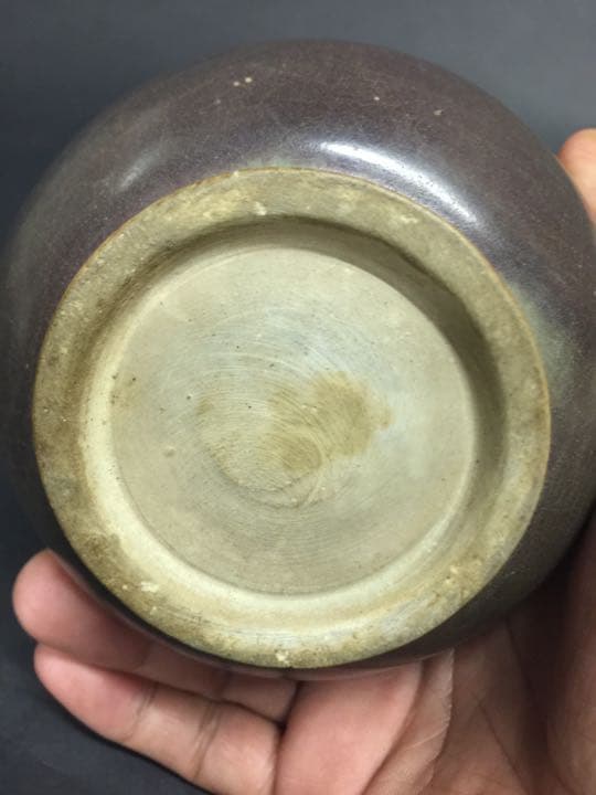 辰砂釉 三環花瓶  中国古玩