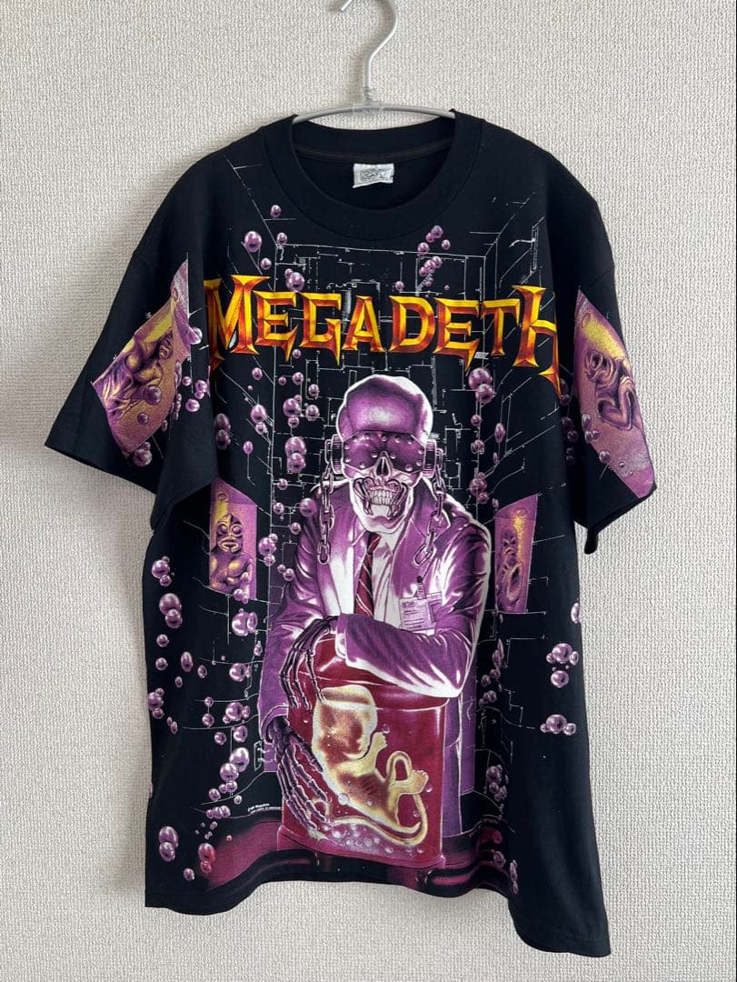 甚*大様 MEGADETH 1991 HANGER 18 Tシャツ L コピーラ