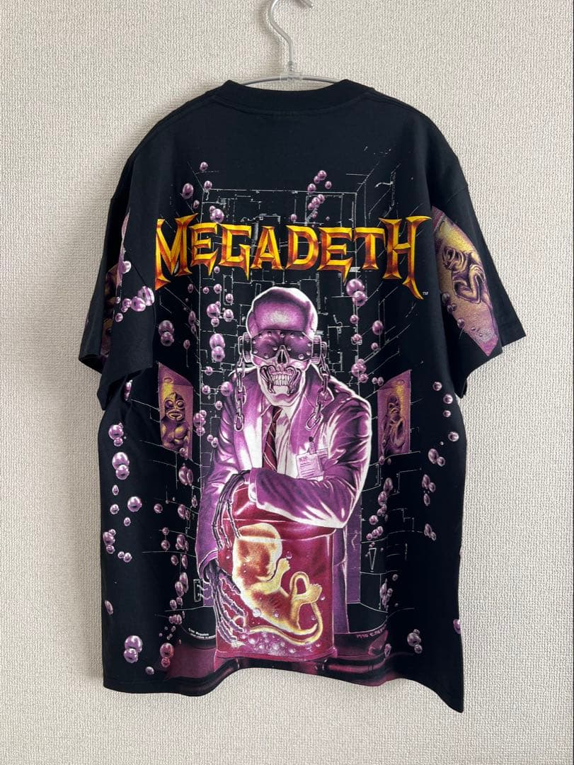 甚*大様 MEGADETH 1991 HANGER 18 Tシャツ L コピーラ