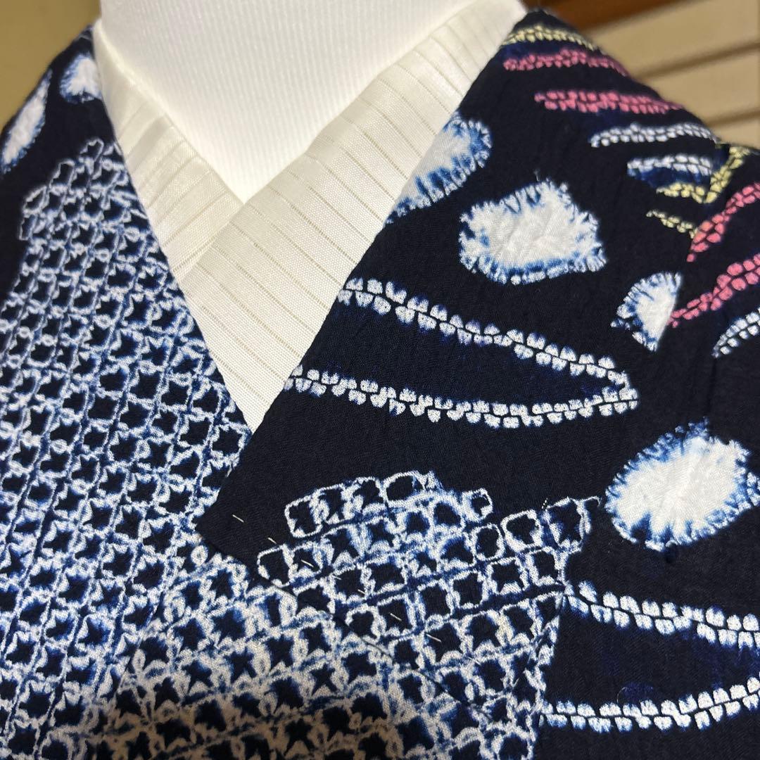 有松鳴海絞りフルセット 美品 夏の高級浴衣 藍染　未使用近い　美品　柳絞り