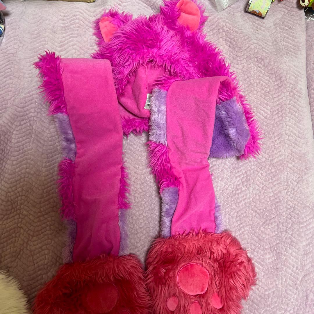 ディズニー　チャシャ猫　ファンキャップマフラー