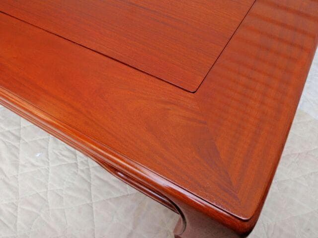 新品♪4尺(120巾) 花梨無垢 一重ヌキ入り 高級座卓 座敷机 唐木ちゃぶ台