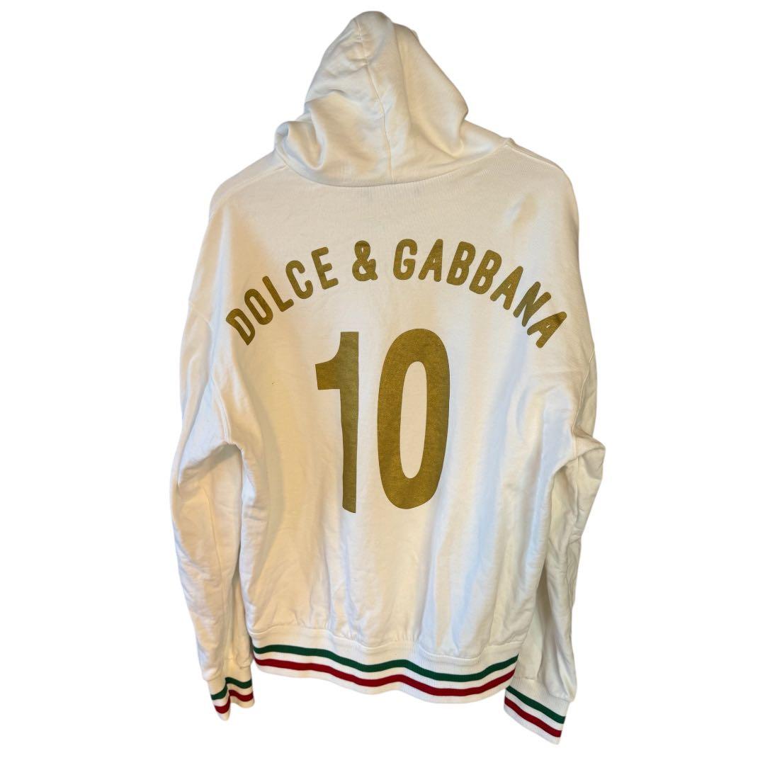 DOLCE&GABBANA イタリア ワッペン 白 パーカー 10番 入手困難