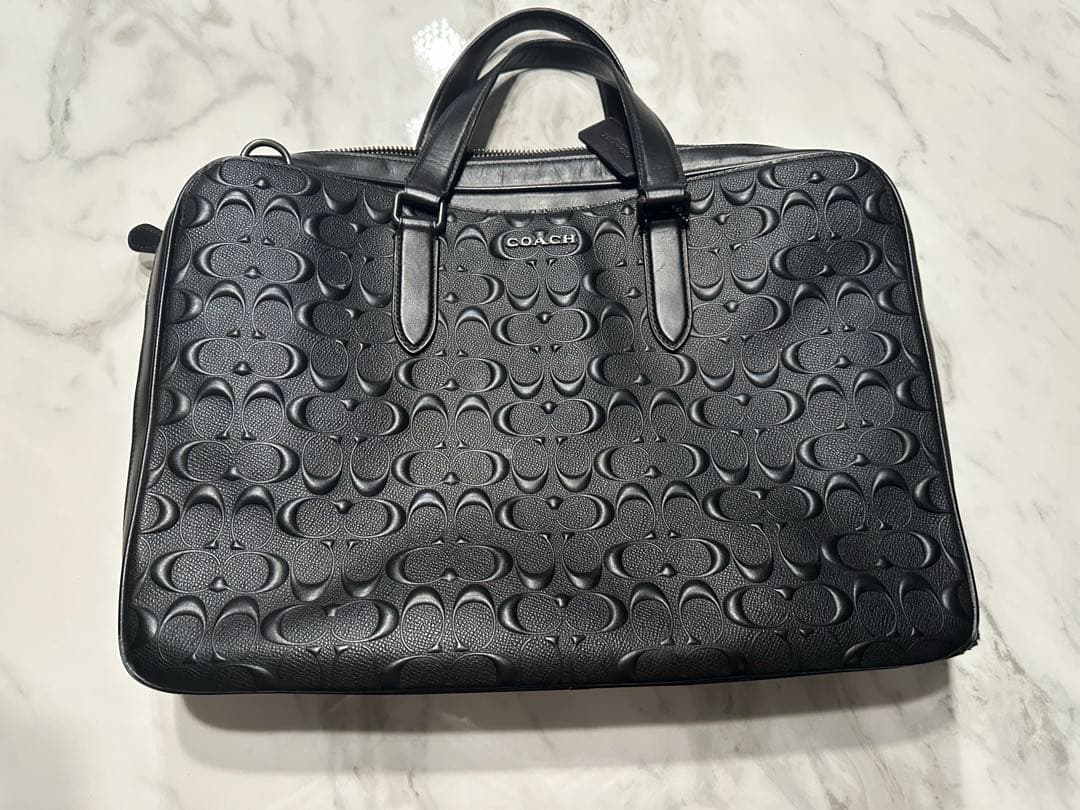 値下げ！！売り切りたいですコーチ　ブラック ビジネスバッグ　ブリーフケース