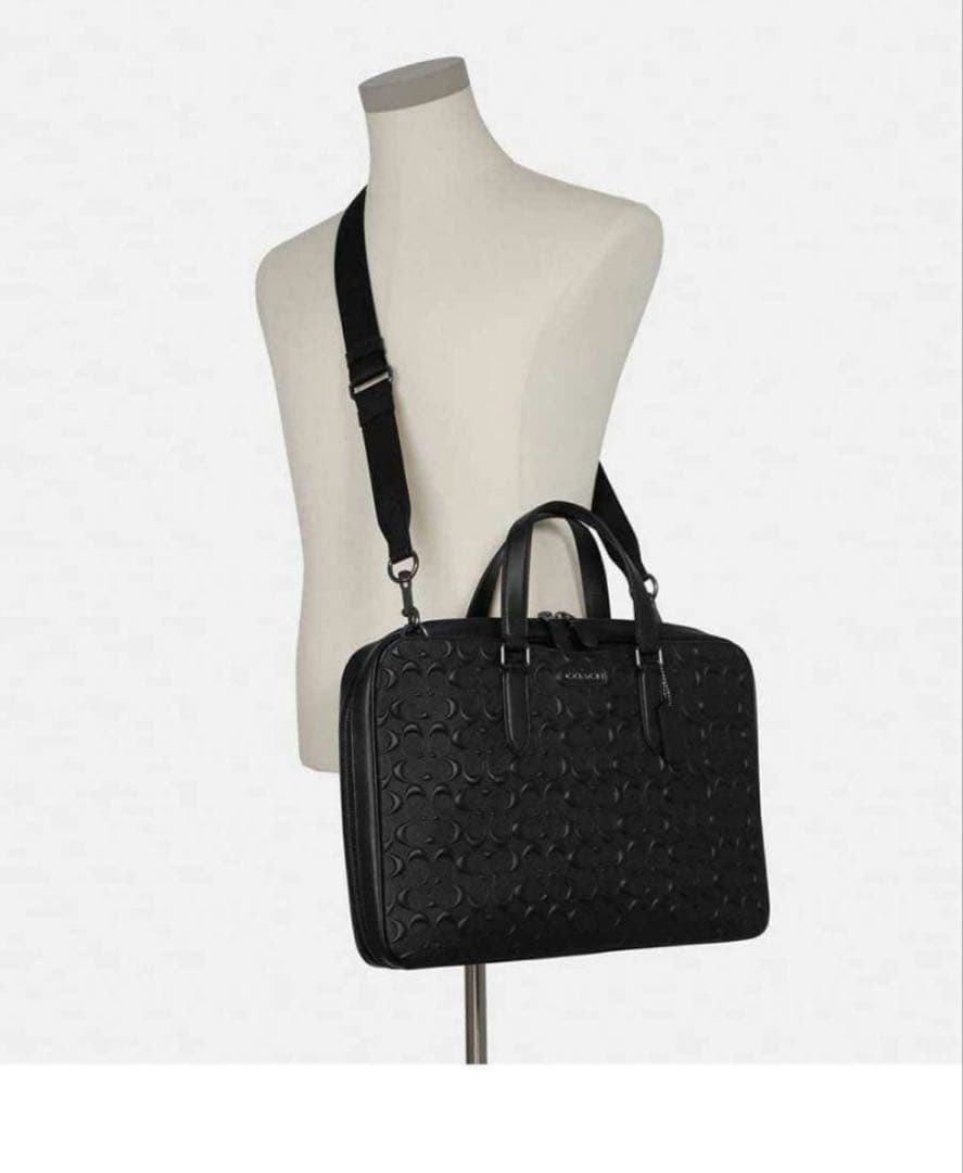 値下げ！！売り切りたいですコーチ　ブラック ビジネスバッグ　ブリーフケース