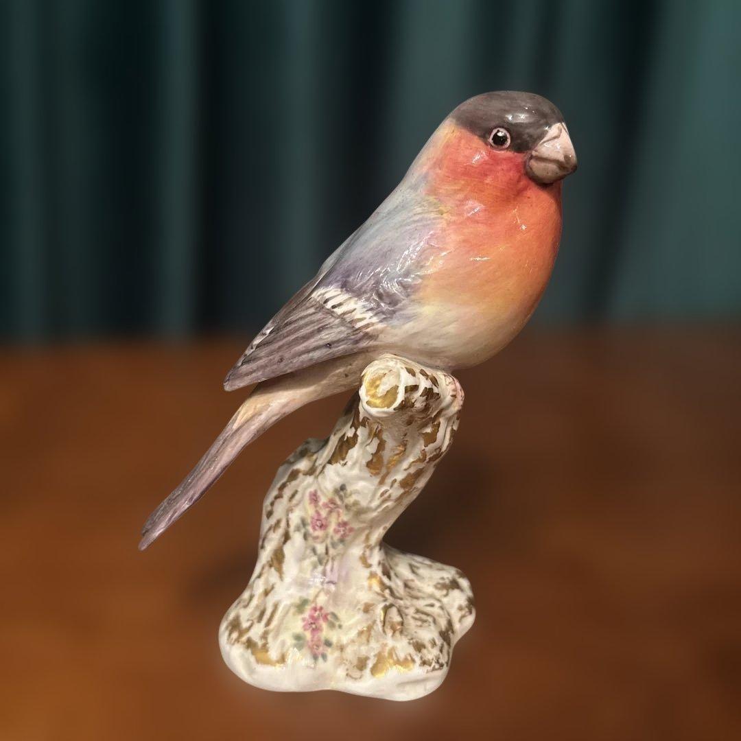 ロイヤルウースター　アカウソ　フィギュリン　小鳥　ビンテージ