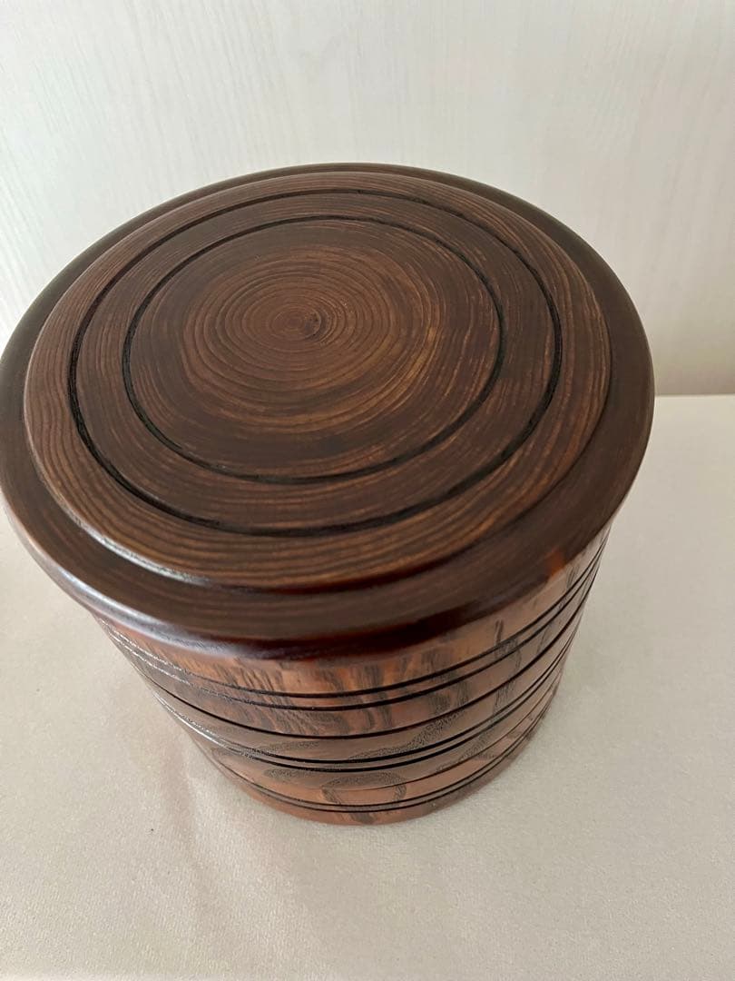 ❤️ 木曽漆器　伝統工芸品　重箱　三段重ね　木製　くり抜き　❤️