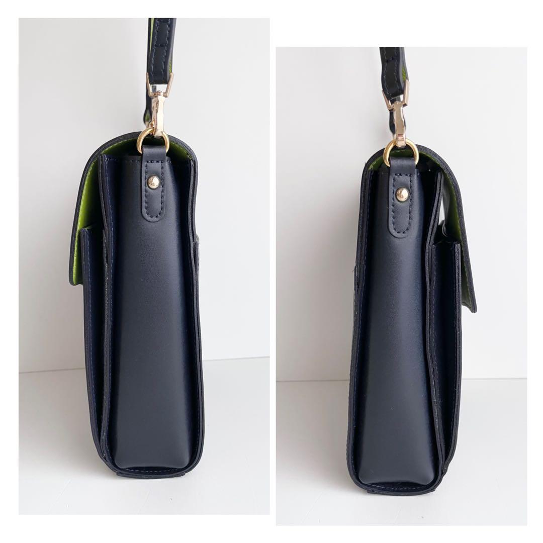 ADMJ ショルダーバッグ レクタングル ヴィッテリアルマ レザー 新品