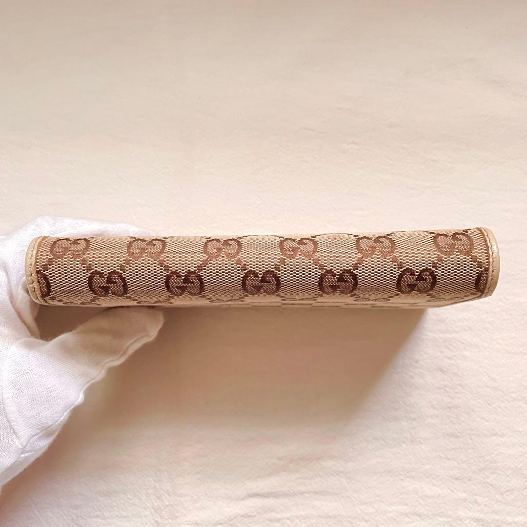 GUCCI グッチ 長財布 GGキャンバス ロゴプレート 折り財布 1219-④