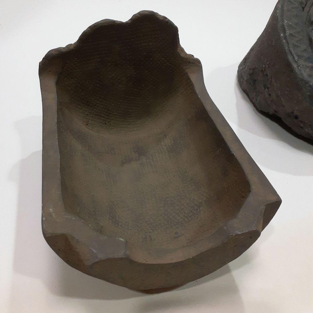 古代瓦花器　3点