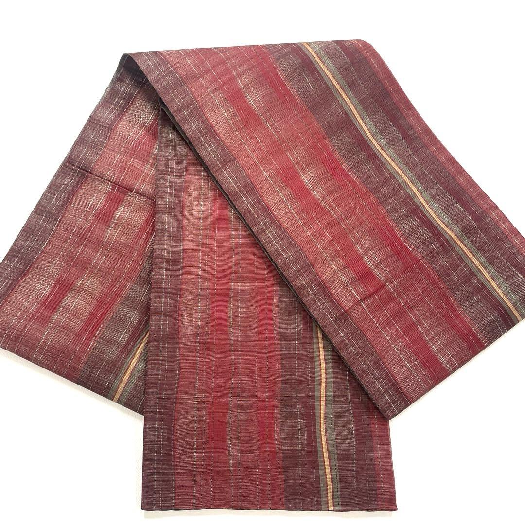 専用帯5106 ●小森草木染工房 小森久 草木染 本場筑前博多織 両面全通 袋帯