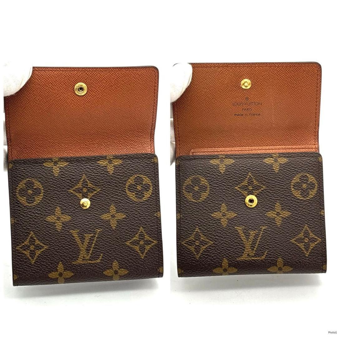 【新品同様】ルイヴィトン モノグラム カルトクレディ 三つ折り財布 Wホック