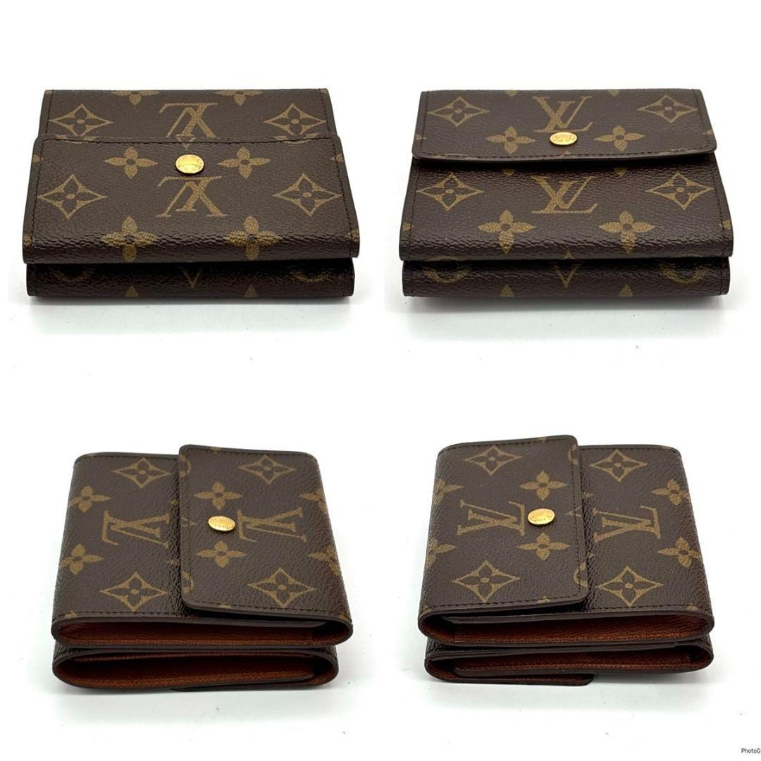 【新品同様】ルイヴィトン モノグラム カルトクレディ 三つ折り財布 Wホック