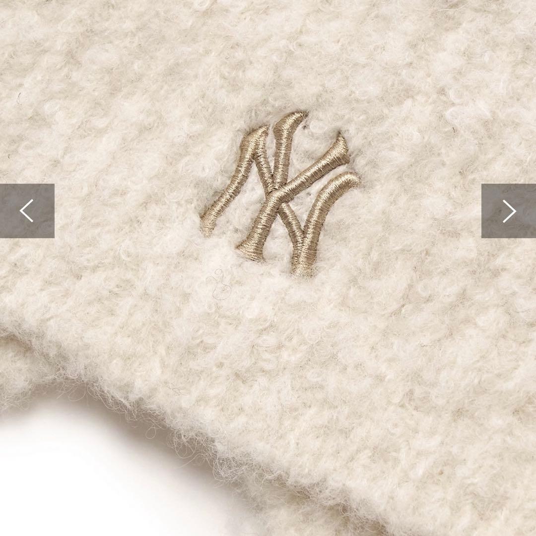 ラスト1点☆MLB Korea 猫耳 ミャオン ビーニー 紐付き 韓国限定 白