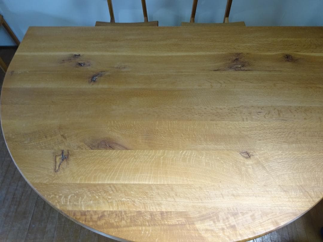 HIDA/飛騨産業　森のことば　ダイニング5点セット　半円形テーブル　展示品