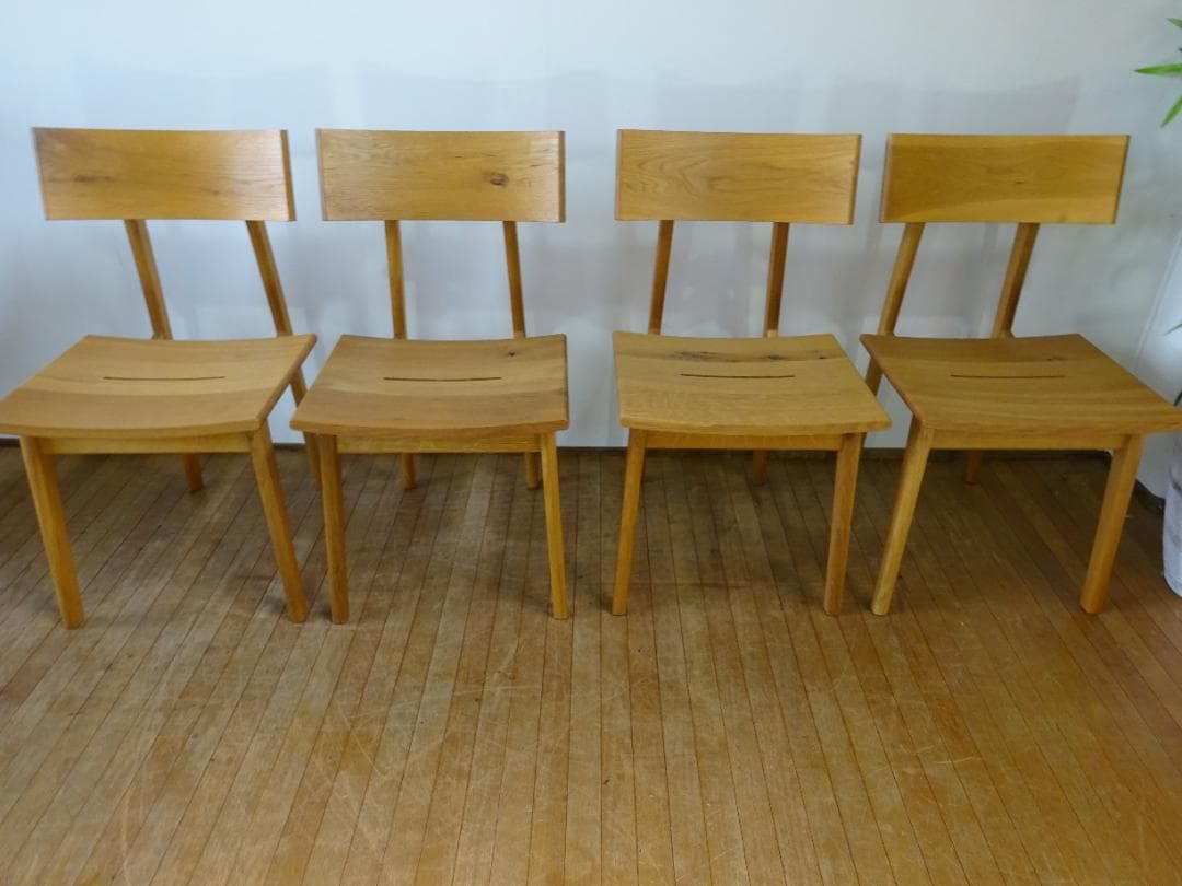 HIDA/飛騨産業　森のことば　ダイニング5点セット　半円形テーブル　展示品