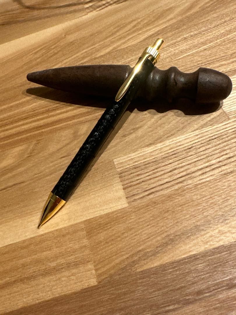 革軸ペン ワニ革 本革 加藤金属