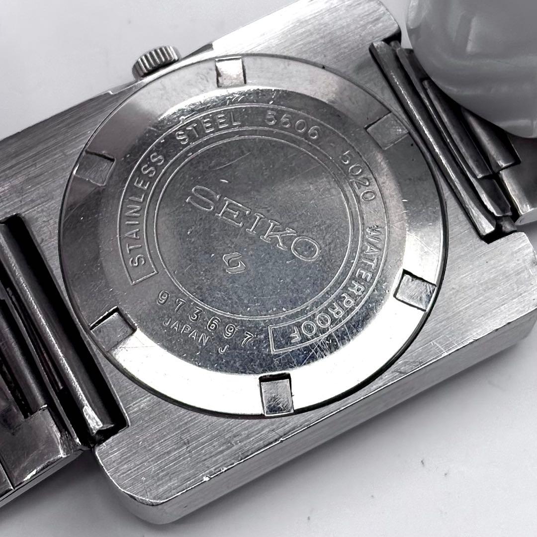 セイコー ロードマチック 青文字盤 スクエア アンティーク 23石 状態考慮