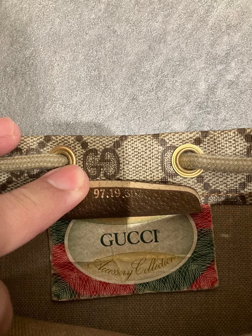 オールド　ヴィンテージ　GUCCI グッチ　巾着　ポーチ　ハンドバッグ