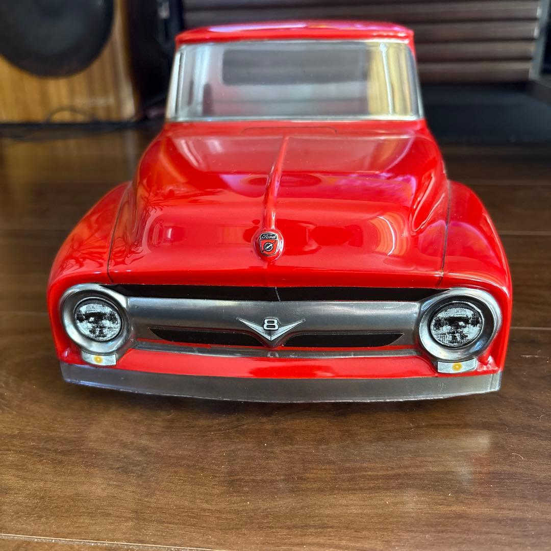 レッド クラシックピックアップトラック ボディシェル　タミヤ　ドリフトボディ