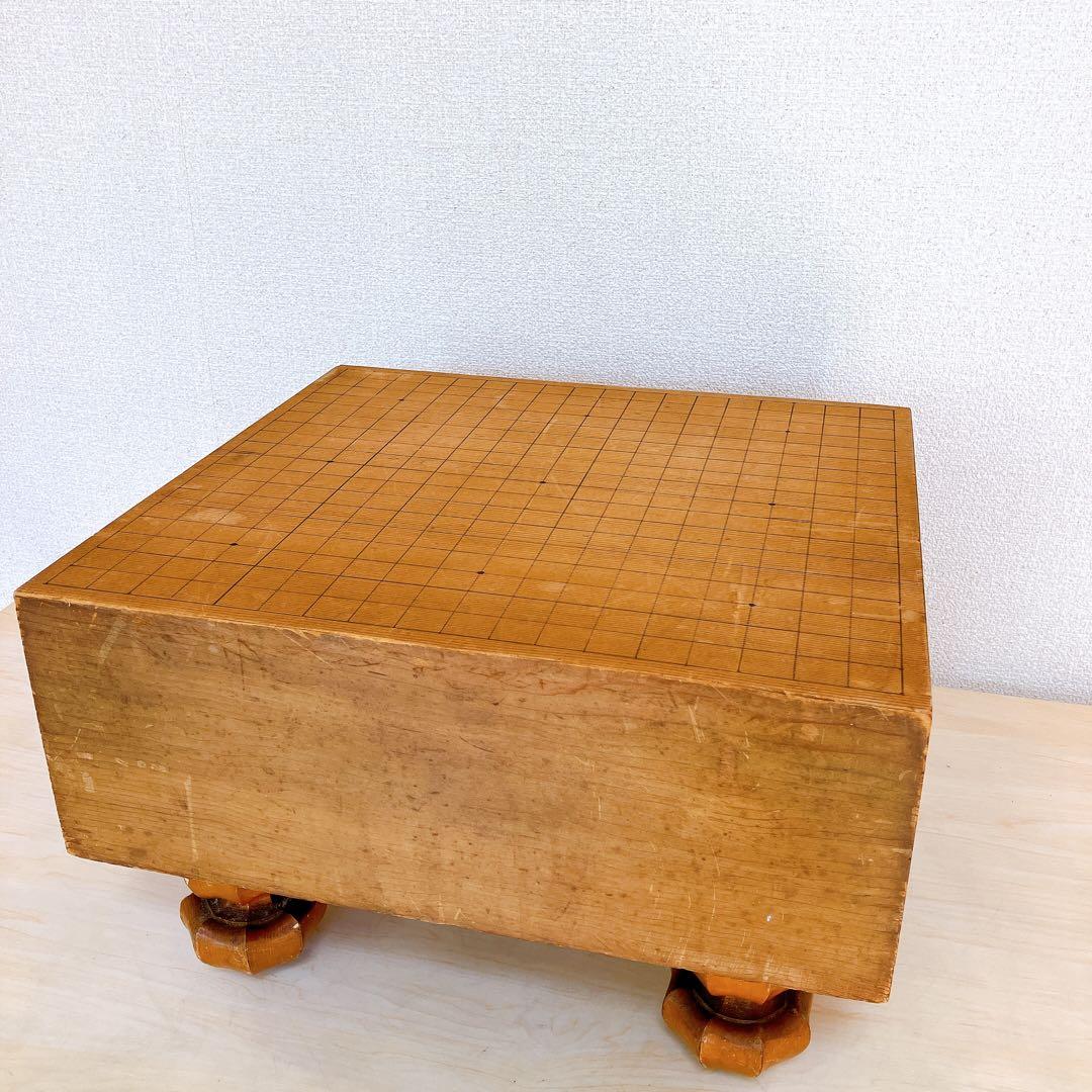 高級 囲碁版 セット 天柾 本榧 へそあり 白蛤石 那智黒石 希少 レトロ