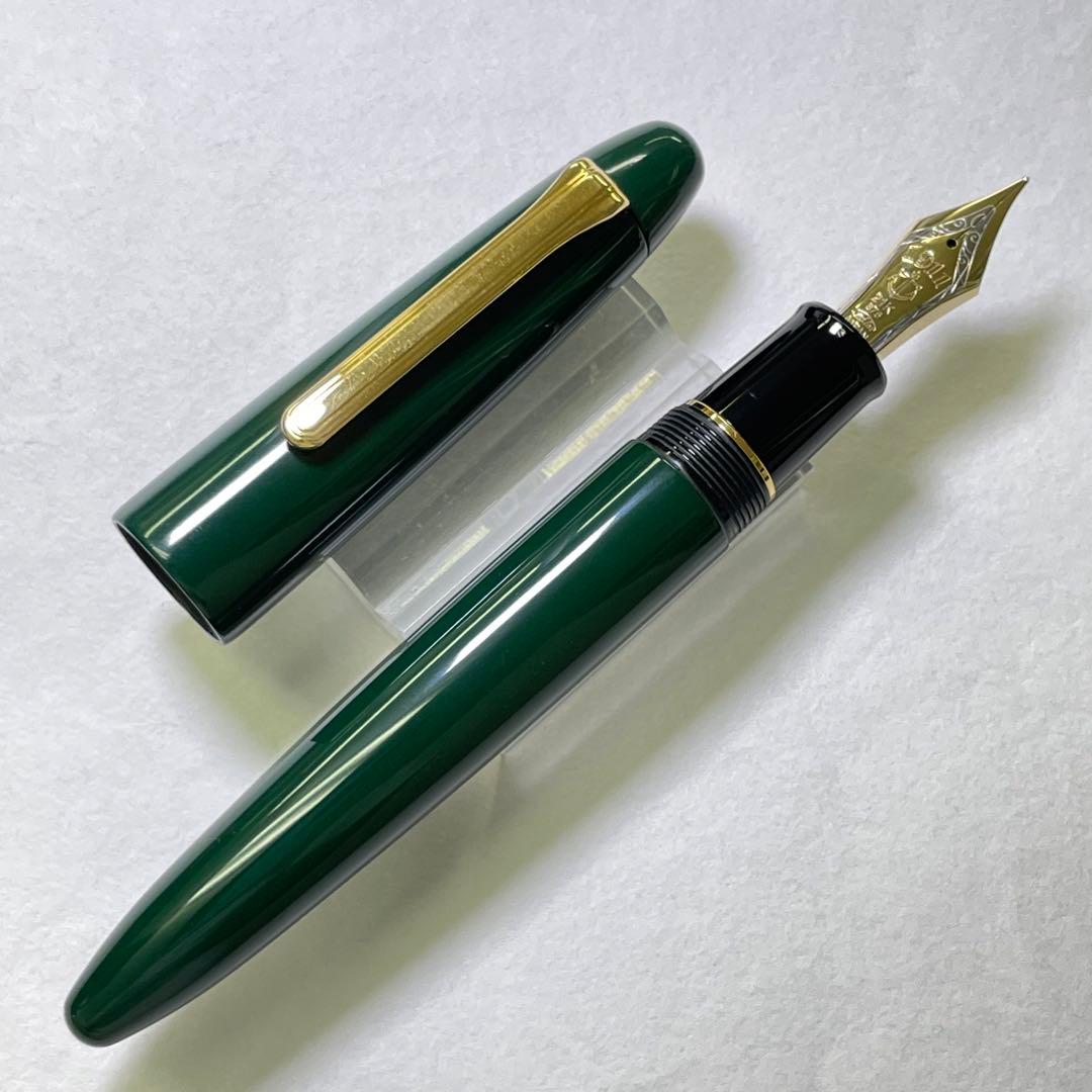 SAILOR セーラー万年筆 キングプロフィット エボナイト 漆塗り 緑 21K