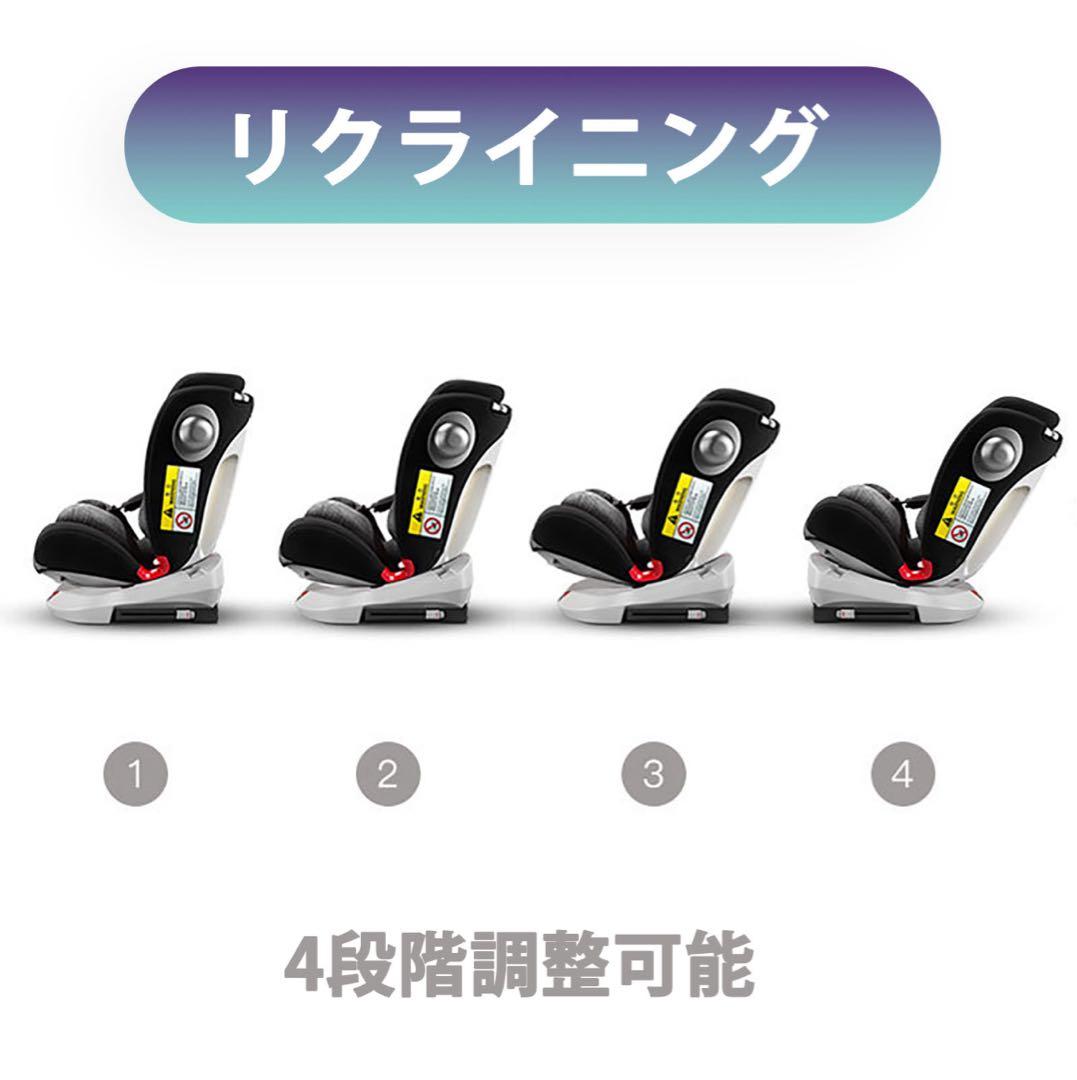 チャイルドシート ISOFIX 360度回転 リクライニング 日よけキャノピー