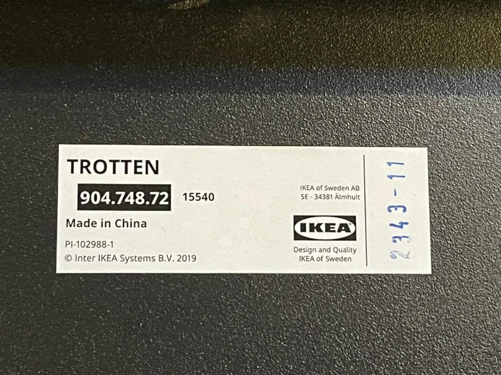 頑丈なデスク TROTTEN トロッテン デスク ホワイト 160x80 cm