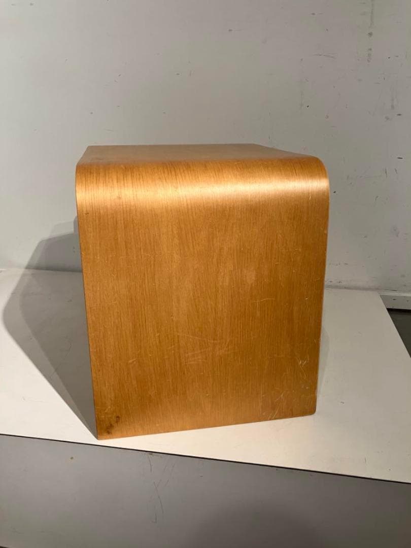 プライウッド、マガジンラック付きサイドテーブル、ミッドセンチュリー、北欧、モダン