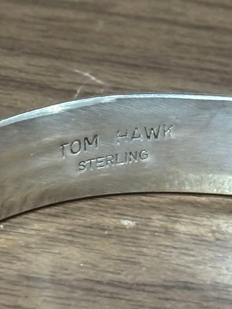 玄tom hawk シルバー トムホーク ツーライン バングル ナバホ族