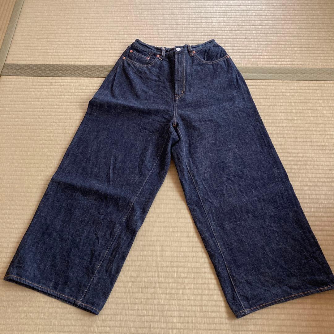 デニムダンガリー ワイドデニム　150 160