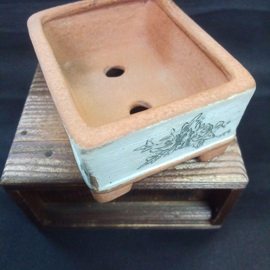 002.【 陶 翠 】春秋 /長方鉢/ミニ盆栽鉢/木箱付き