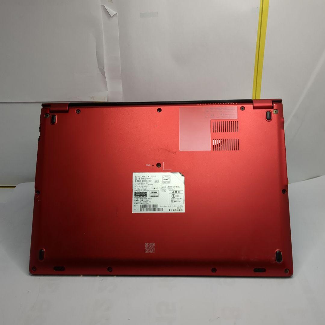 軽量&薄型　富士通LIFEBOOKスタイリッシュ赤ノートパソコンカメラ付
