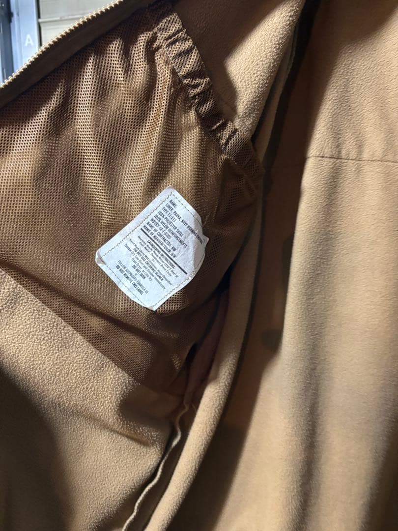 米軍実物 NWUゴアテックスジャケット用ライナー コヨーテL/S F