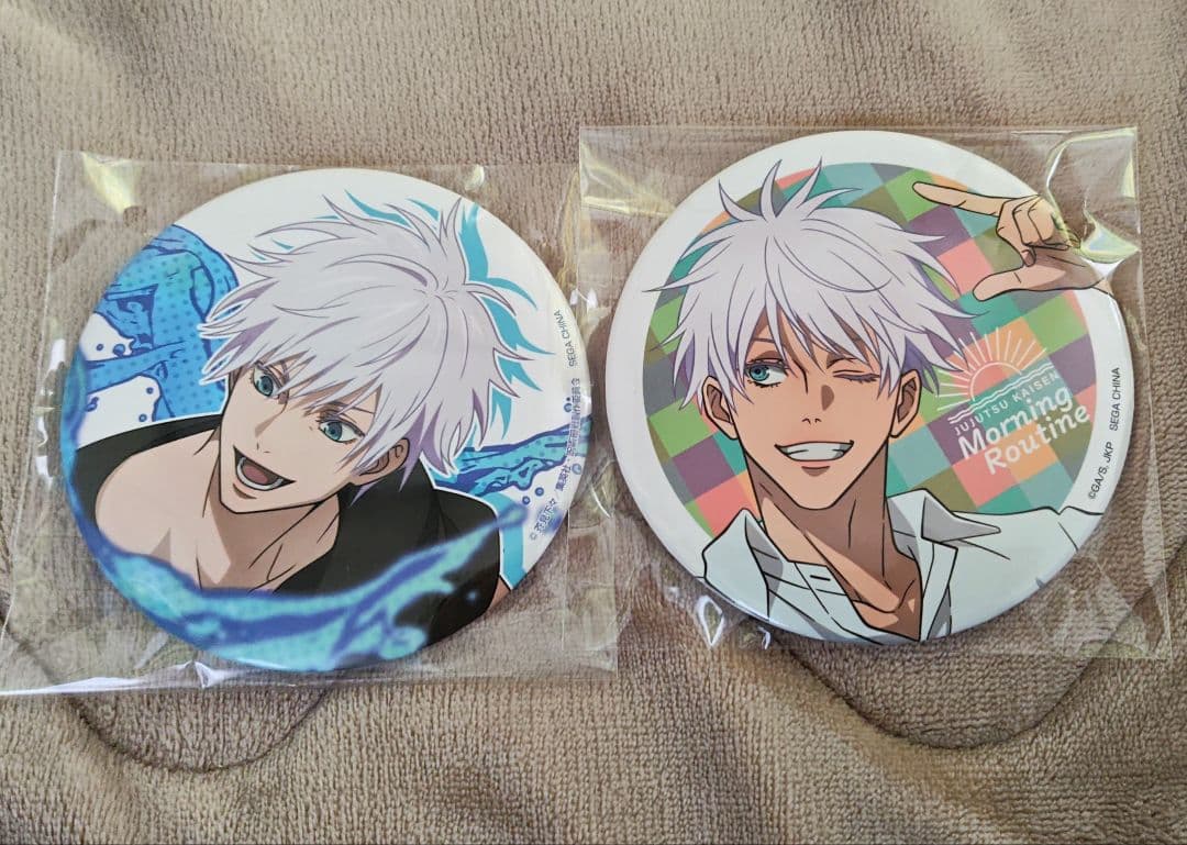 呪術廻戦 ラッキーくじ 五条悟 缶バッジ 2点セット