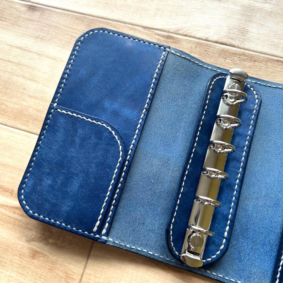 ミニ6システム手帳　手帳カバー B7判 イタリアンレザー　コラージュノート