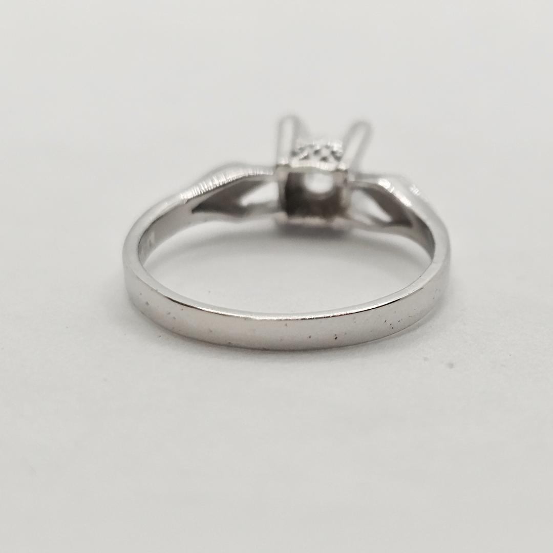 K14WG ダイヤ リング 0.11ct 12.5号