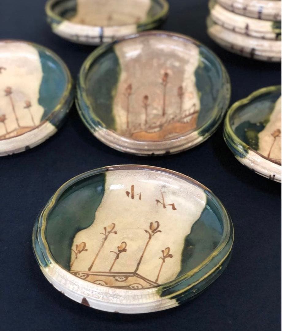 割引❗️《R》織部 深皿 銘々皿 鉢 向付 10客 懐石 260107か5