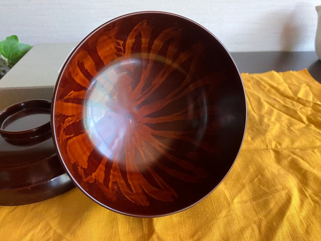 輪島塗　蓋付椀　お椀　１客　高台椀　高足椀