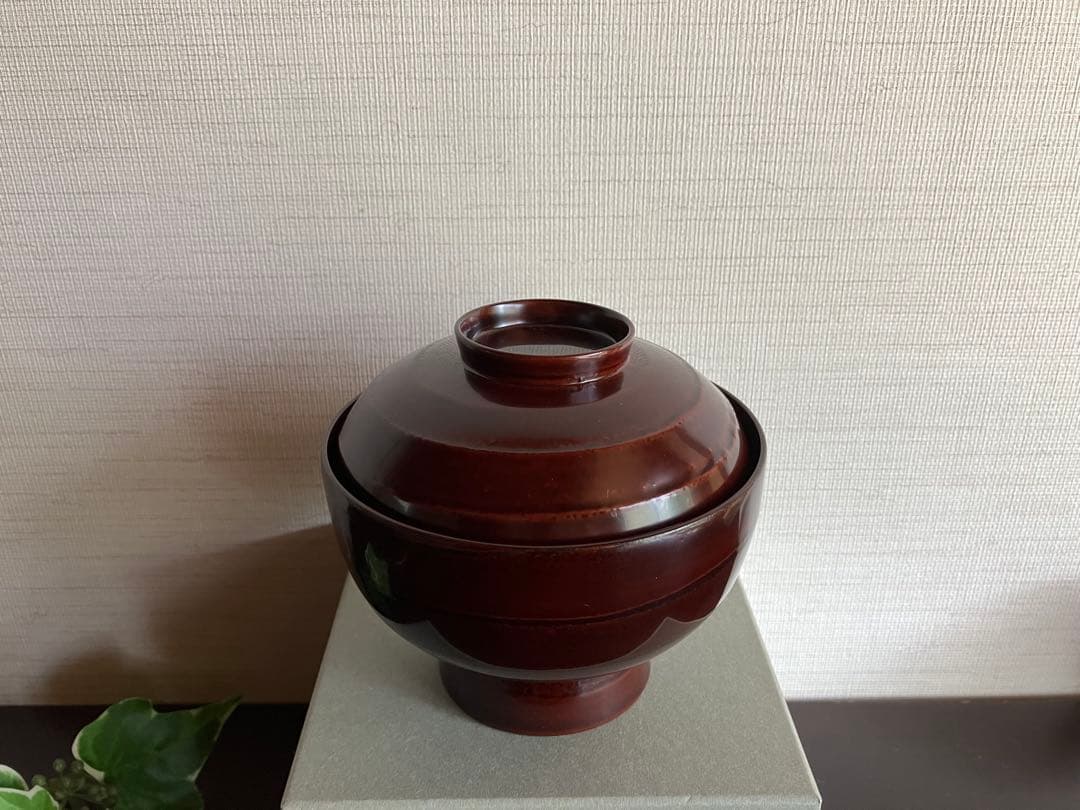 輪島塗　蓋付椀　お椀　１客　高台椀　高足椀