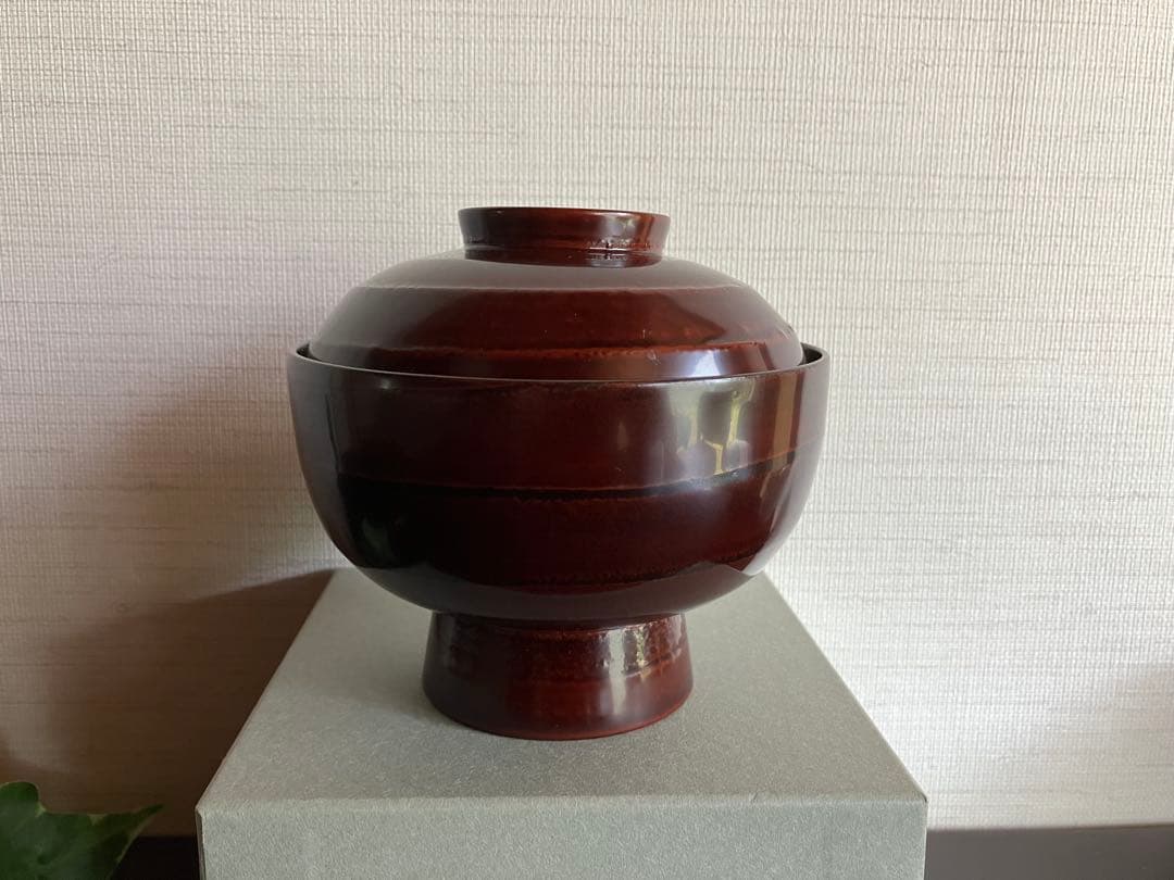 輪島塗　蓋付椀　お椀　１客　高台椀　高足椀