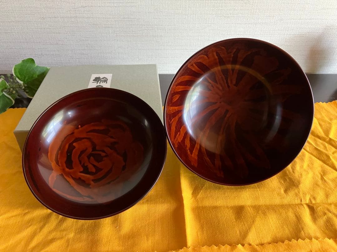 輪島塗　蓋付椀　お椀　１客　高台椀　高足椀