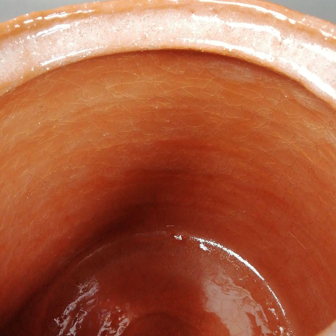 Ｔ９９４　水指　『赤楽　水指』『楽入 造』　共箱　茶道具