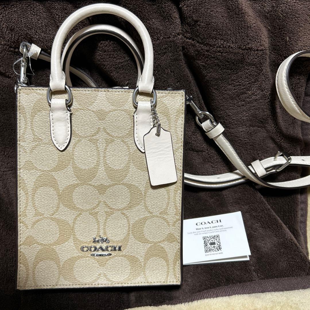コーチ バッグ レディース ショルダーバッグ 2WAY ハンドバッグ ベージュ