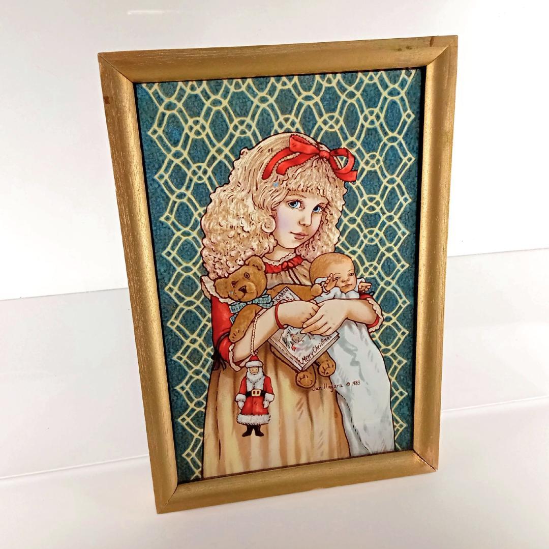 ジャン・ハガラ ステンドグラス 少女とお人形 キャロル グラスマスターズ社