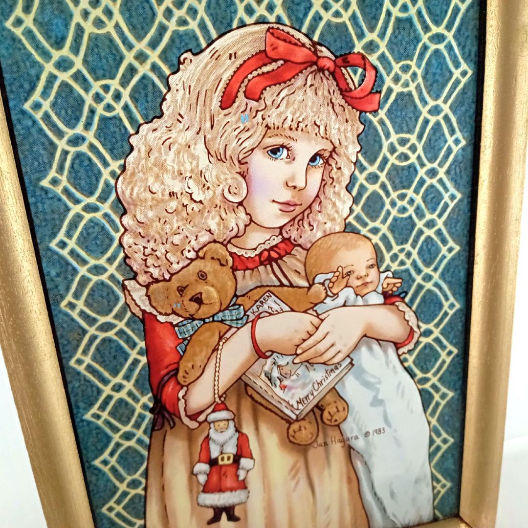 ジャン・ハガラ ステンドグラス 少女とお人形 キャロル グラスマスターズ社